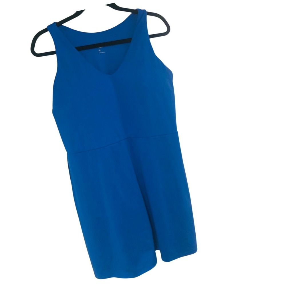 Gap Active Athletic Romper Dress Blue Shelf Bra Boy Shorts Golf Modest Womens XL